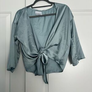 Urban Outfitters Satin Tie Top